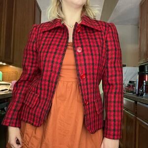 Givenchy plaid blazer jacket 80s